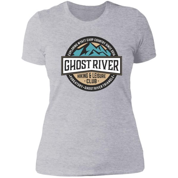 wynonna earp ghost river triangle hiking & leisure club purgatory lady t-shirt