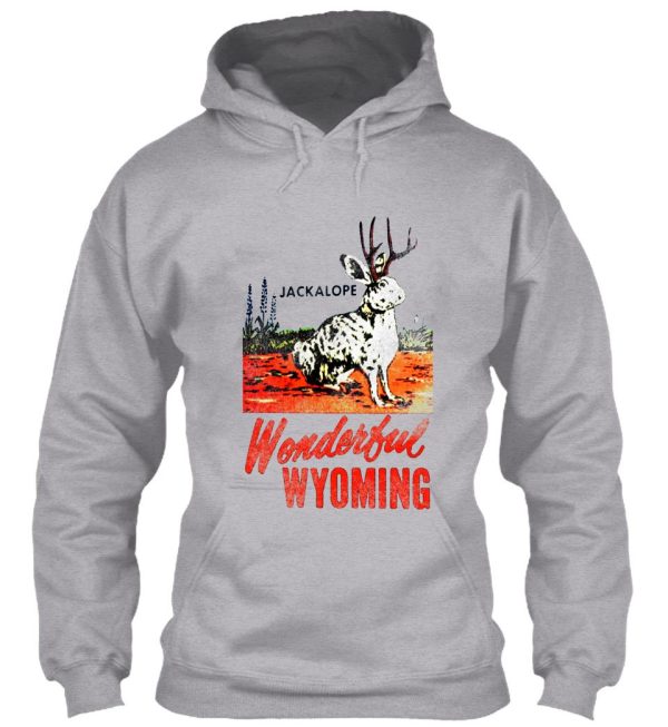 wyoming jackalope vintage travel decal hoodie