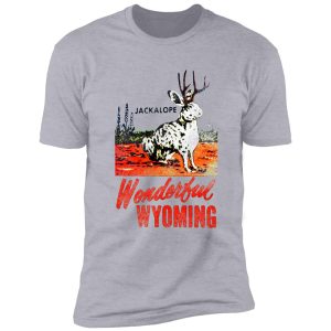 wyoming jackalope vintage travel decal shirt