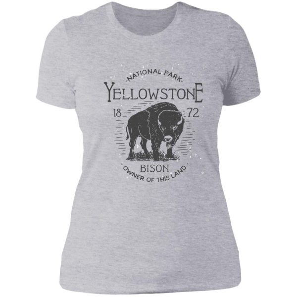 yellowstone national park bison owner of this land i love hiking tee lady t-shirt