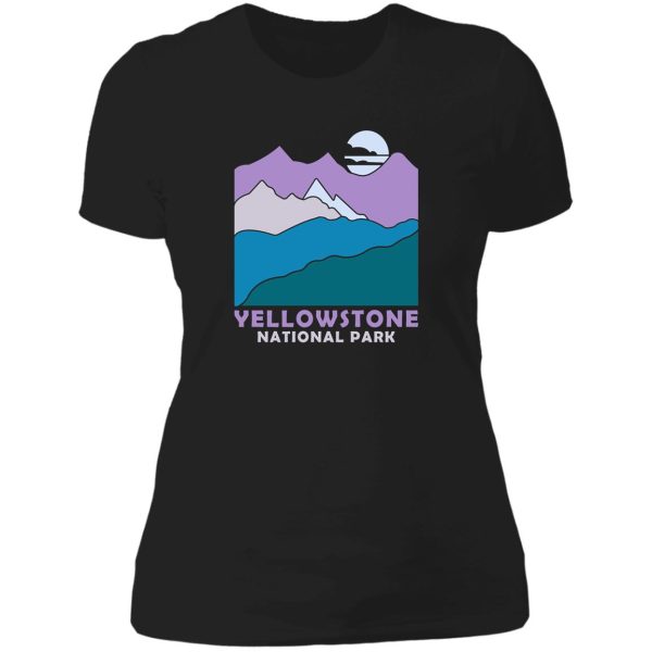yellowstone national park t shirt us bison buffalo vintage lady t-shirt