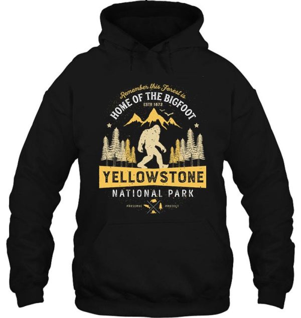 yellowstone national park vintage bigfoot t shirt men women hoodie
