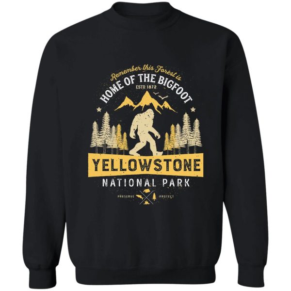 yellowstone national park vintage bigfoot t shirt men women sweatshirt