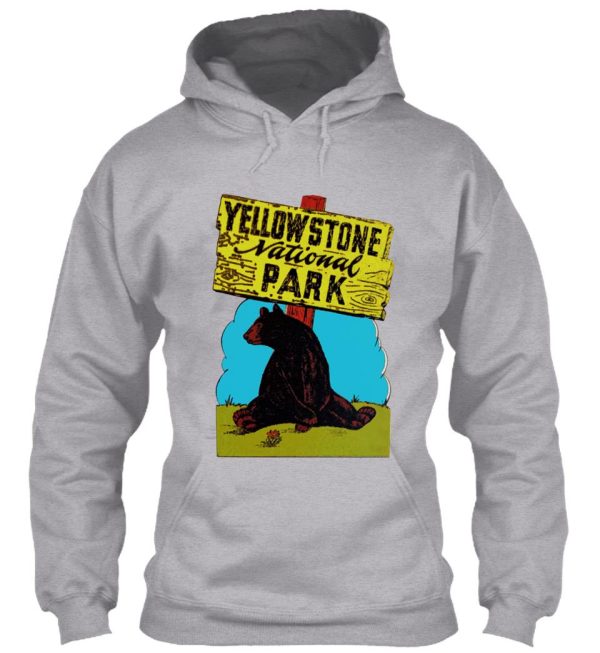 yellowstone national park wyoming vintage travel decal hoodie