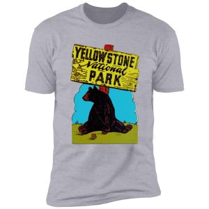 yellowstone national park wyoming vintage travel decal shirt