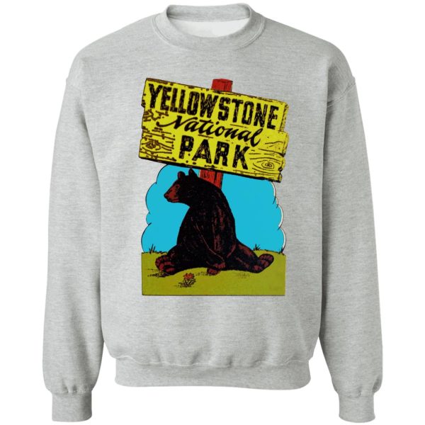 yellowstone national park wyoming vintage travel decal sweatshirt