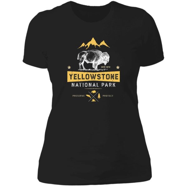 yellowstone t shirt national park bison buffalo - vintage gifts men women youth kids tees lady t-shirt
