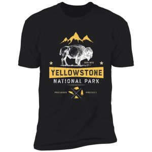 yellowstone t shirt national park bison buffalo - vintage gifts men women youth kids tees shirt