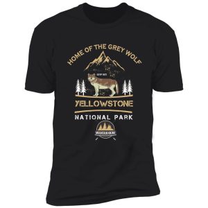 yellowstone,national park grey wolf - vintage shirt