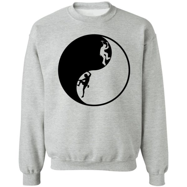 yin yang - rock + ice climber sweatshirt