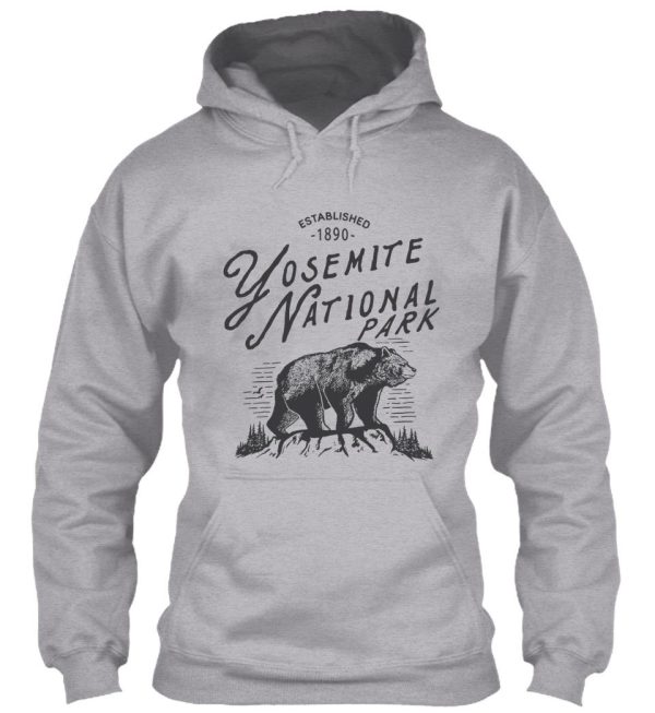 yosemite national park bear yosemite established 1890 hoodie