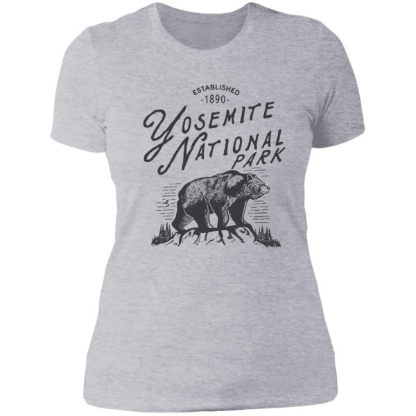 yosemite national park bear yosemite established 1890 lady t-shirt