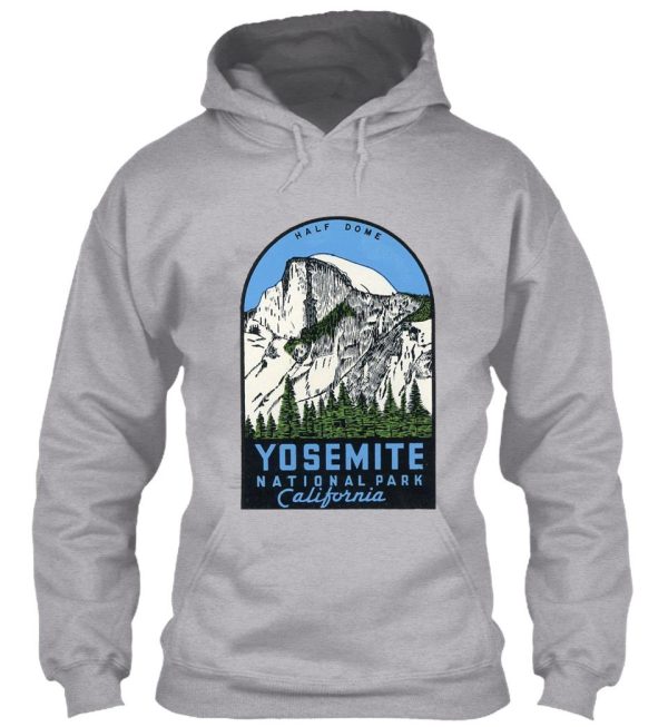 yosemite national park california - half dome vintage decal hoodie