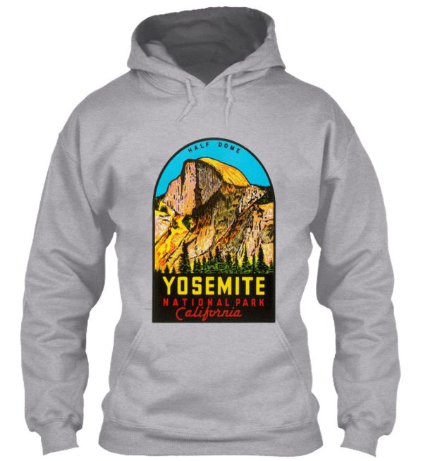 yosemite national park half dome vintage travel decalsticker hoodie