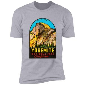 yosemite national park half dome vintage travel decal/sticker shirt