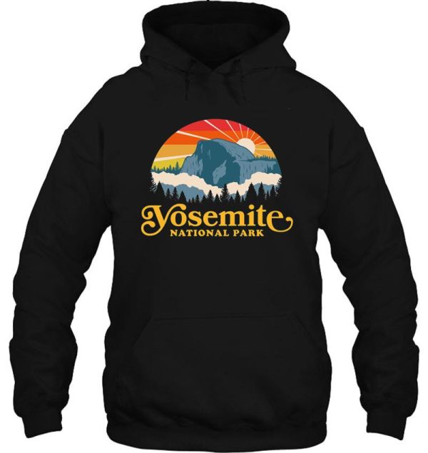 yosemite national park retro nature hiking tshirt hoodie