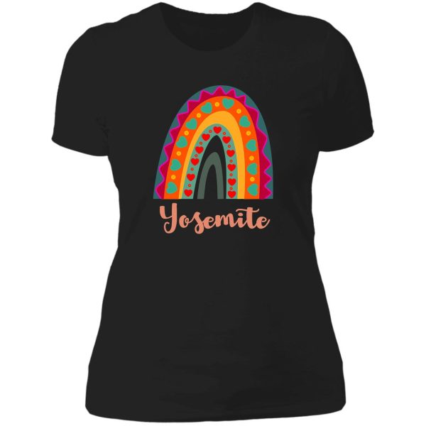 yosemite rainbow wilderness lady t-shirt