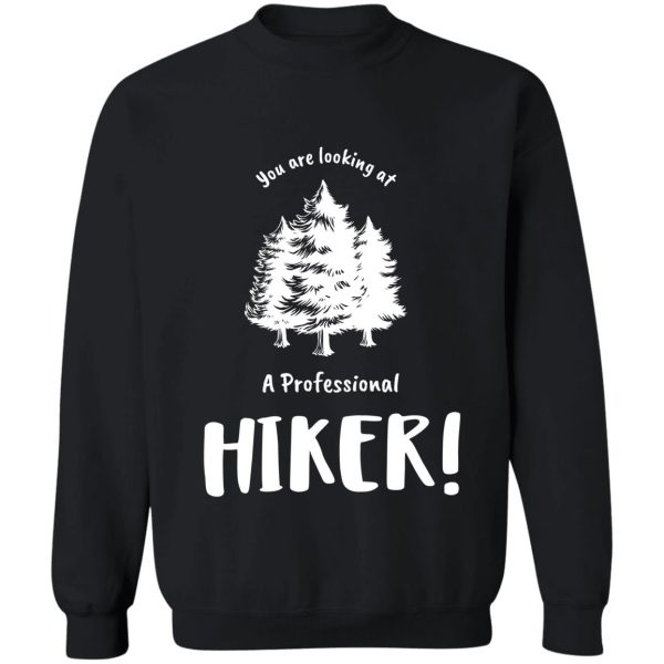 you are looking at a professional hiker sweatshirt