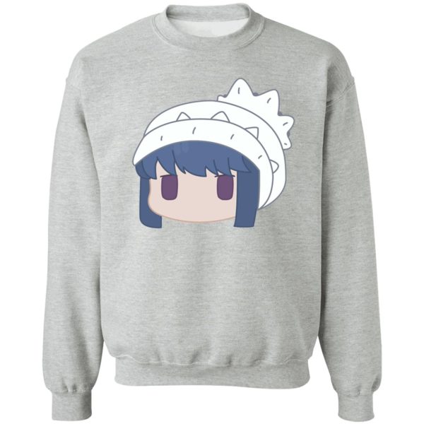 yuru camp - chibi rin head sweatshirt