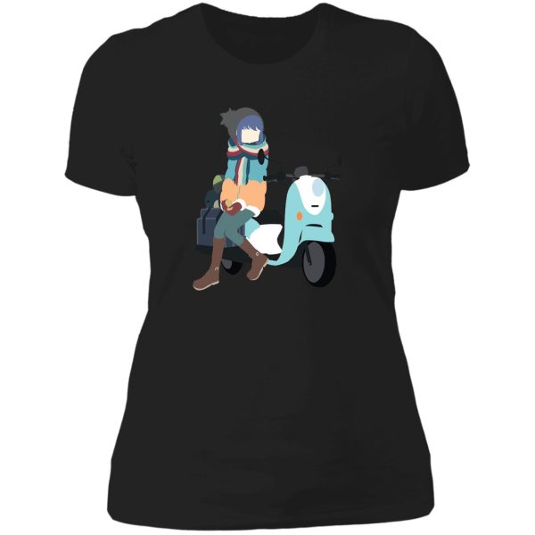 yuru camp△ - shima rin and scooter lady t-shirt