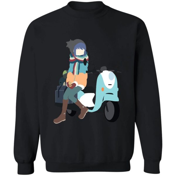 yuru camp△ - shima rin and scooter sweatshirt