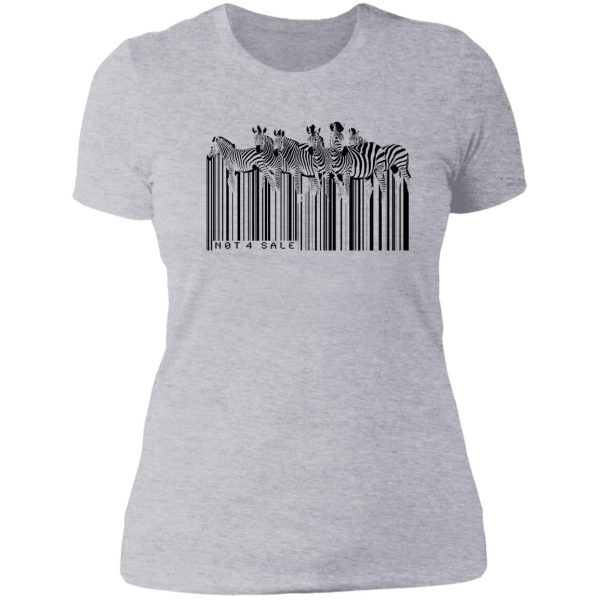 zebra barcode lady t-shirt