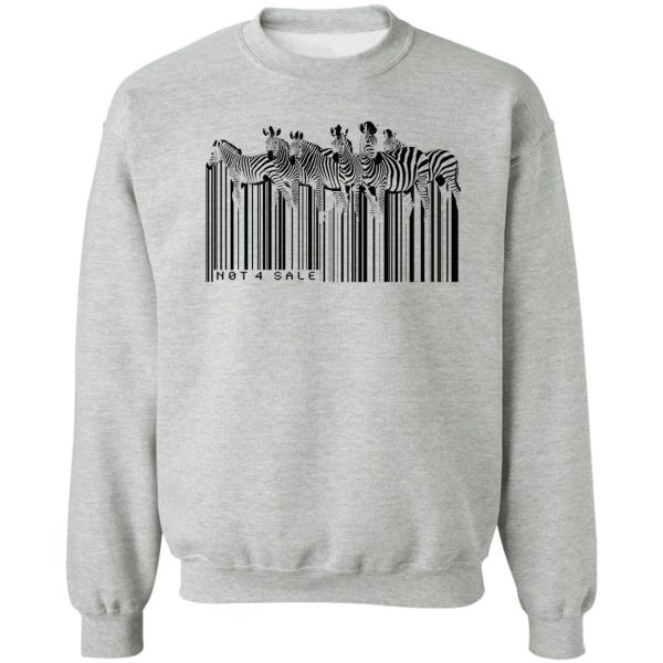 zebra barcode sweatshirt