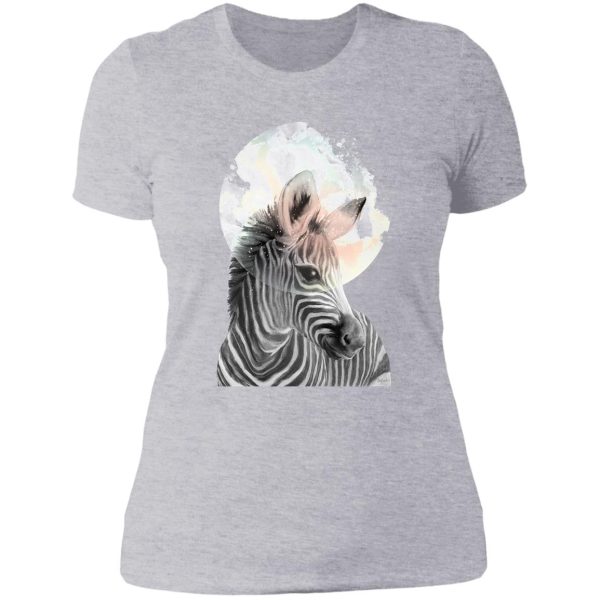 zebra dreaming lady t-shirt