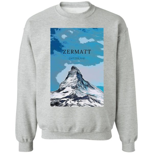 zermatt the swiss mountain sweatshirt