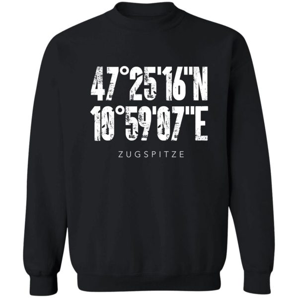 zugspitze coordinates i gift hiking and skiing sweatshirt